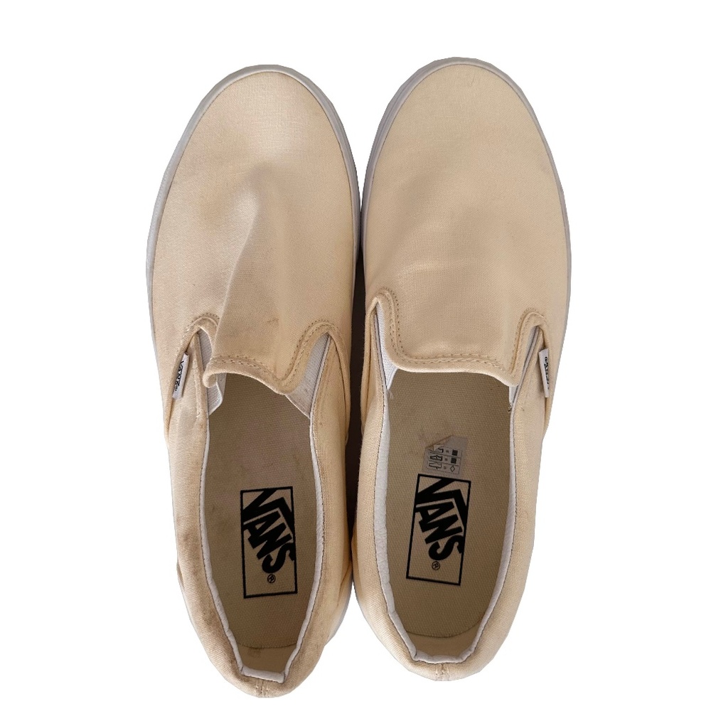 Cream 10.5 Women's 9 Mens Vans Slip On Shoes